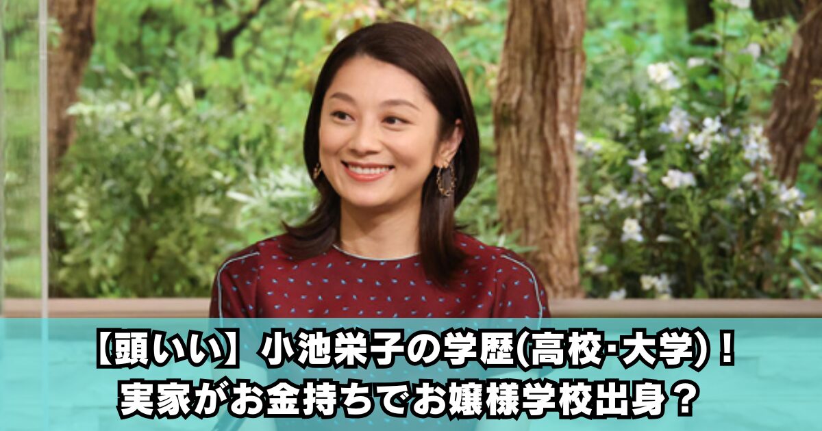 【頭いい】小池栄子の学歴(高校･大学)！実家がお金持ちでお嬢様学校出身？